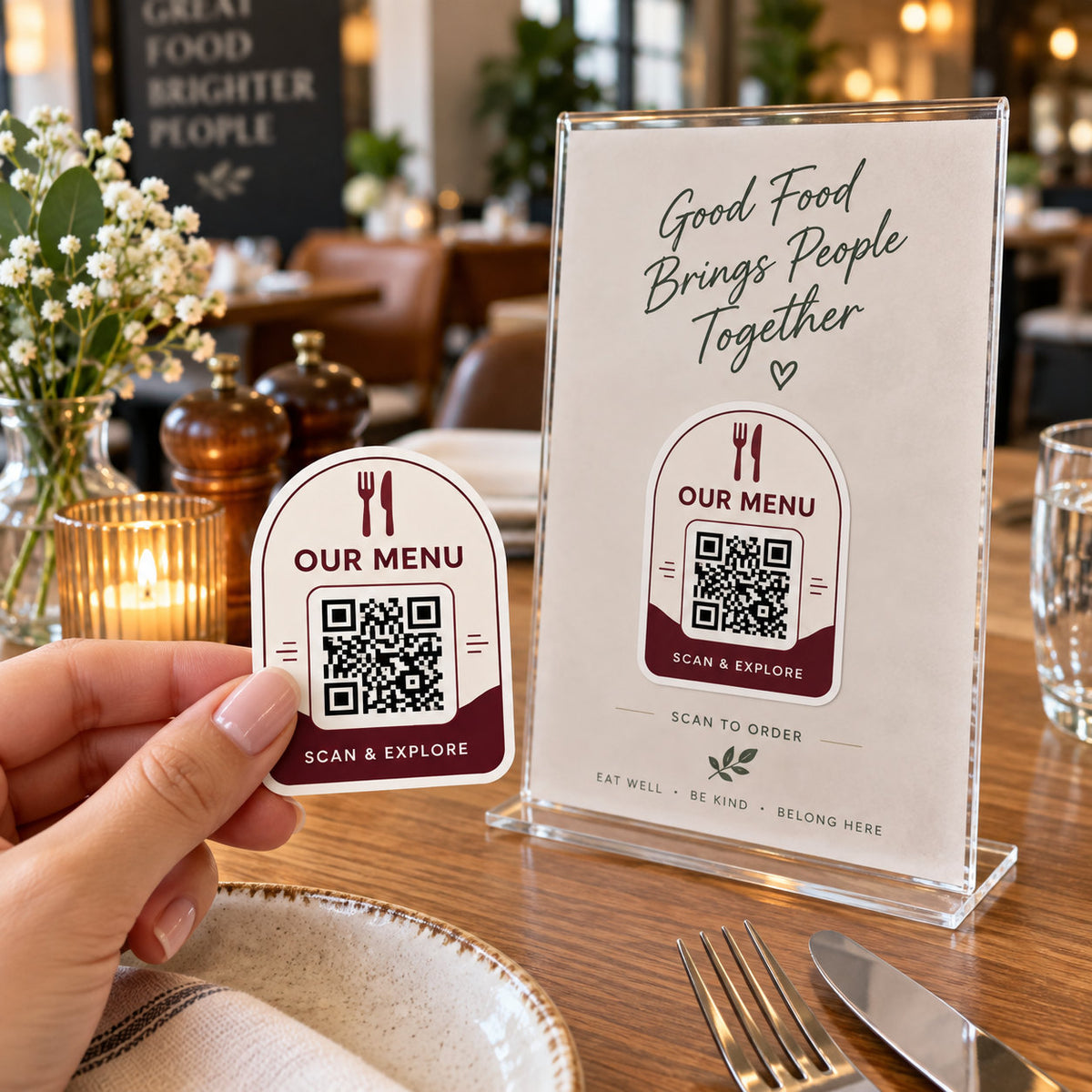 QR code stickers - main lifestyle image