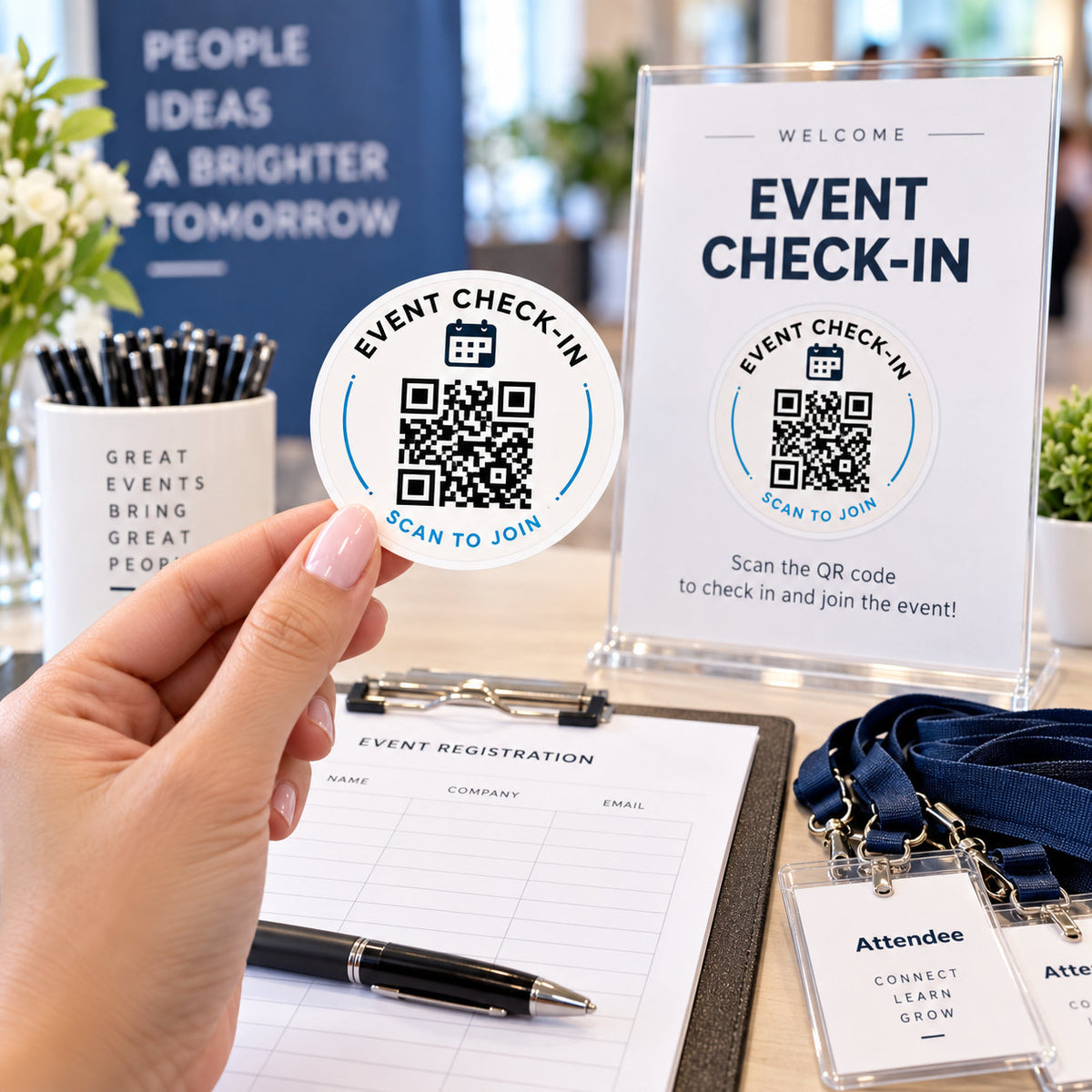 QR code stickers - lifestyle example 2