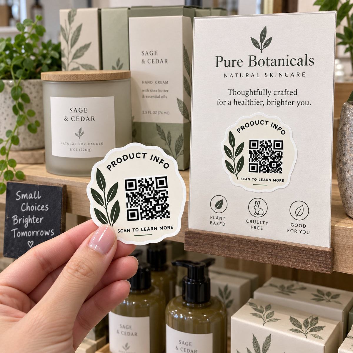 QR code stickers - lifestyle example 4