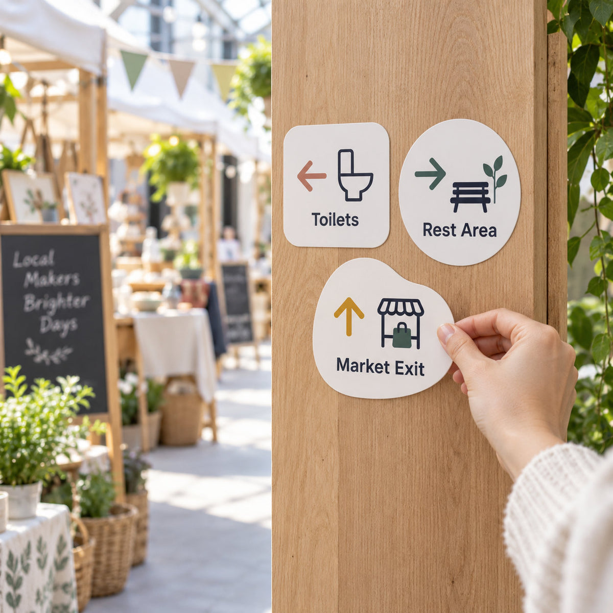 Sign & Guide Stickers - lifestyle example 2