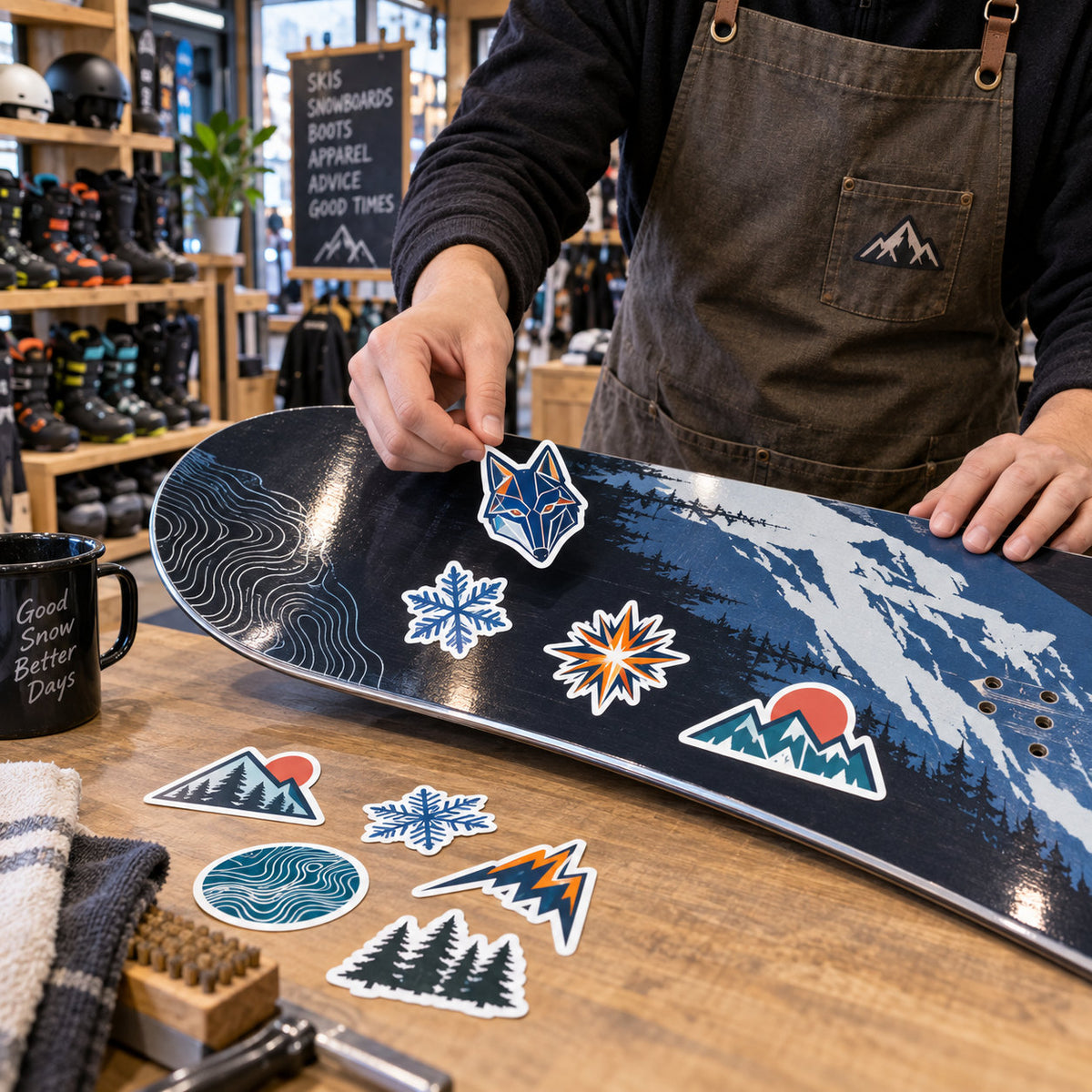 Snow Board Stickers - lifestyle example 2