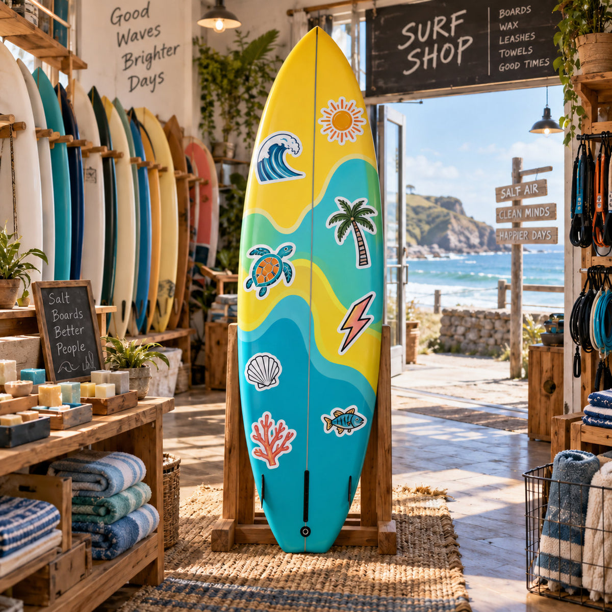 Surfboard Stickers - main lifestyle image