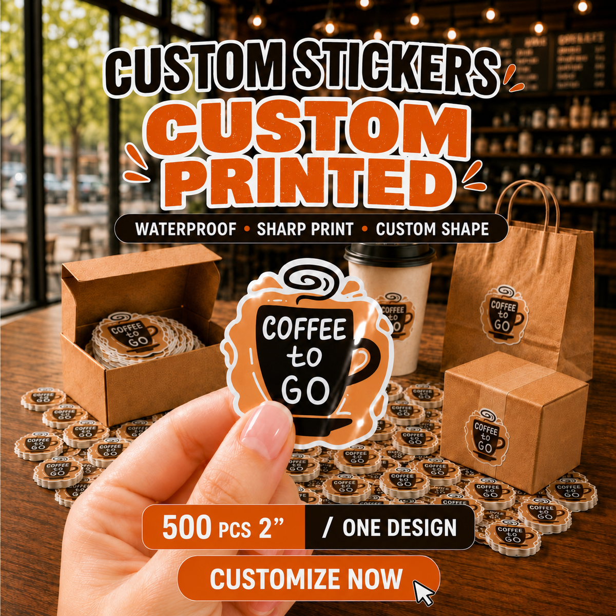 500 custom 2-inch gloss vinyl stickers