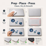 Laptop Stickers — application guide