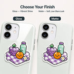 Phone Stickers — gloss and matte finish comparison