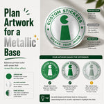 Artwork planning for silver metallic sticker film