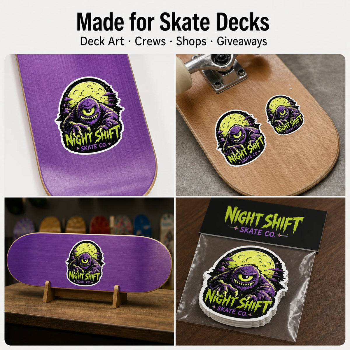 Skateboard Stickers — use-case examples