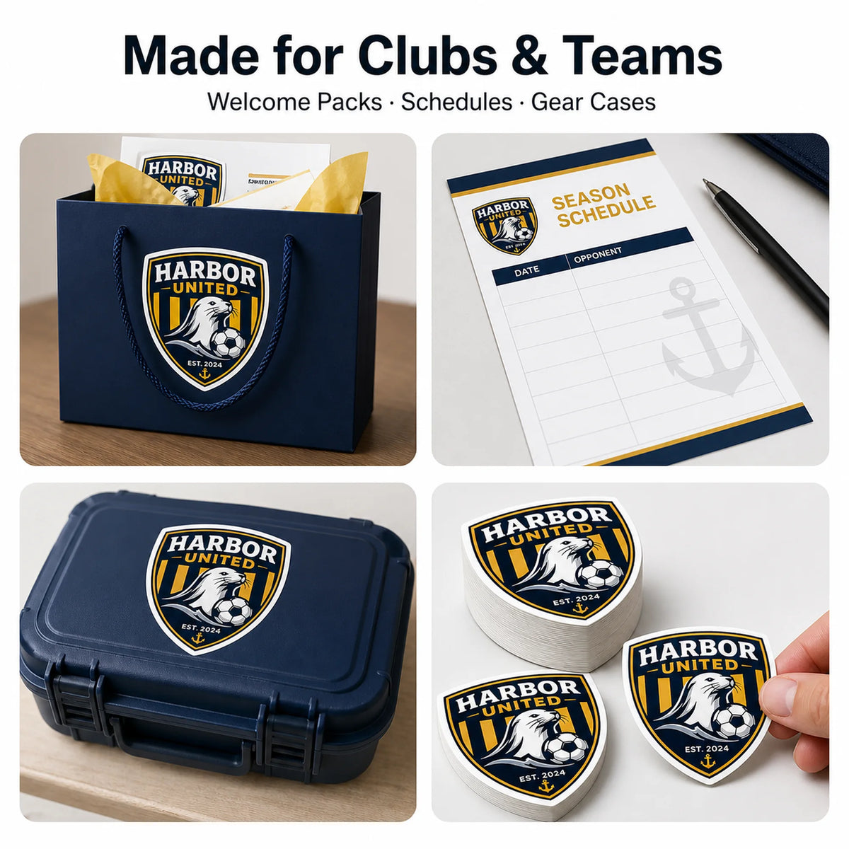 Sports Club Stickers — use-case examples