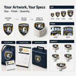 Sports Club Stickers — artwork, finish, and quantity options