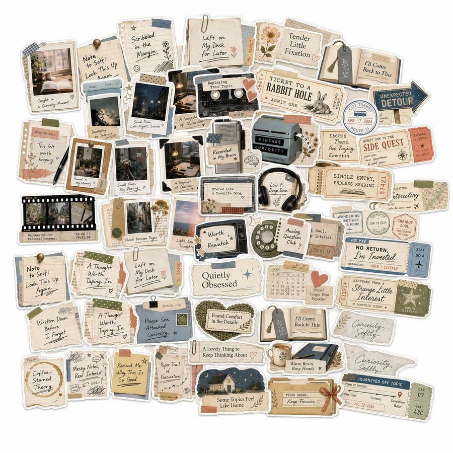 Analog Rabbit Hole Stickers – 50 Pcs