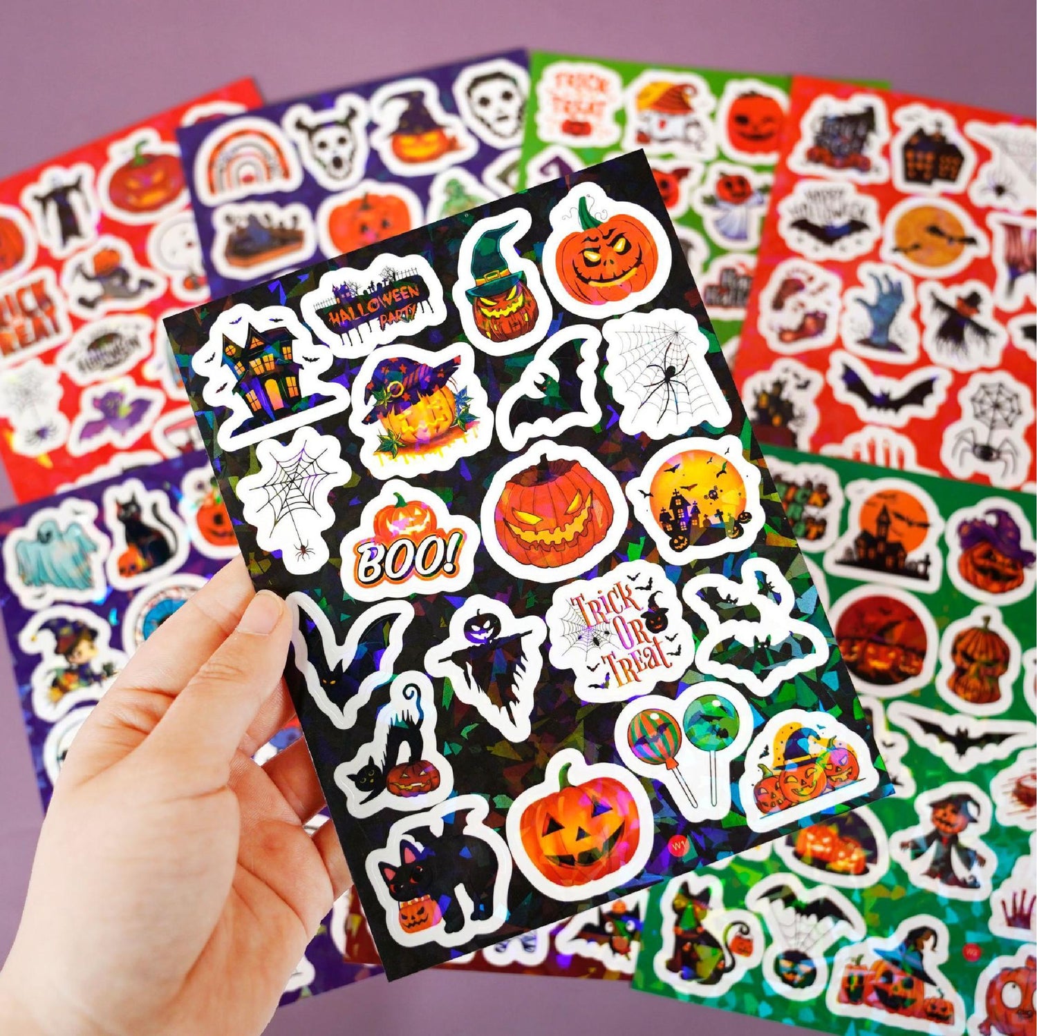 Halloween Sticker Sheets Bulk – 160 Pcs