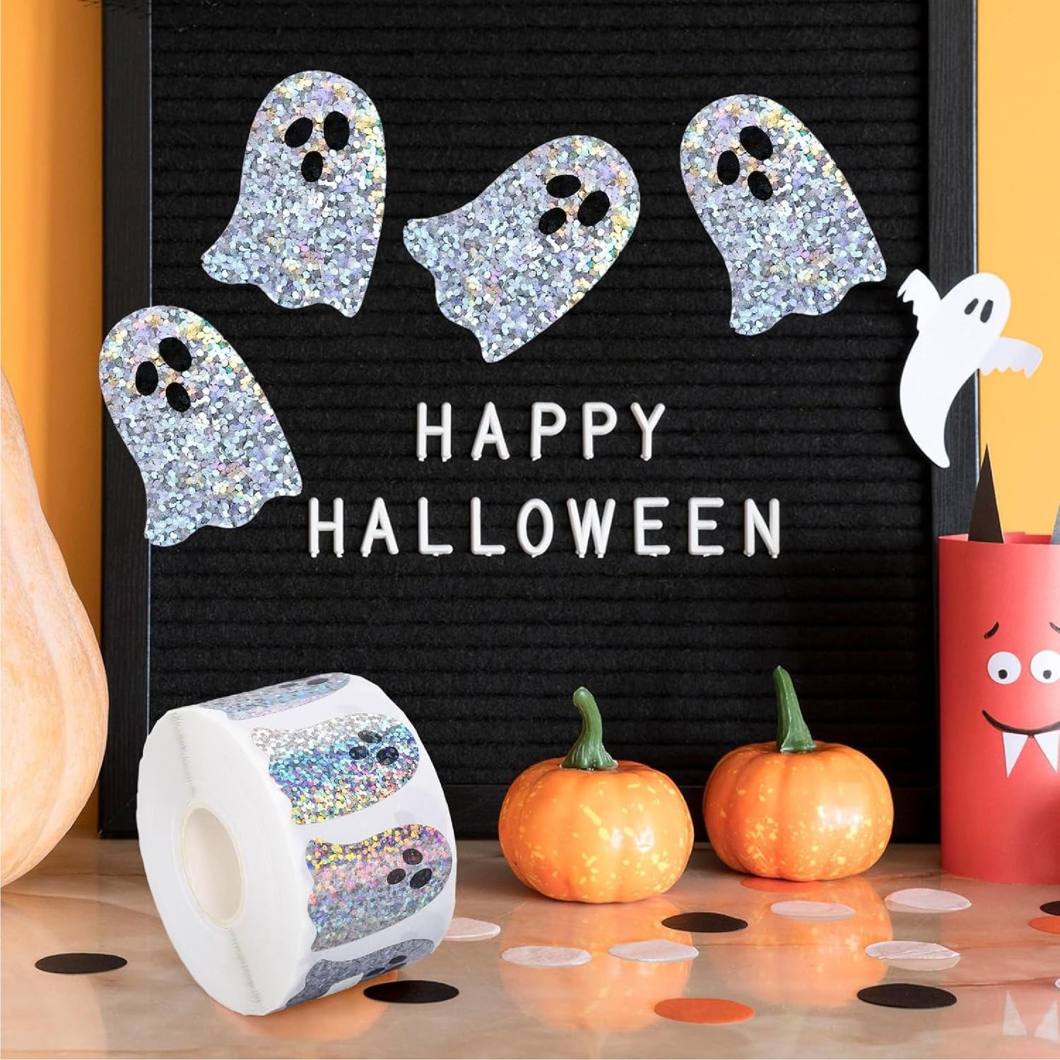 Halloween Stickers Roll – 500 Pcs