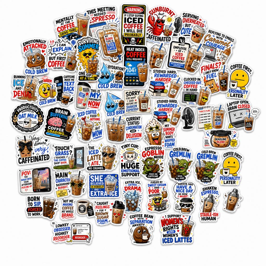Iced Coffee Meme Stickers