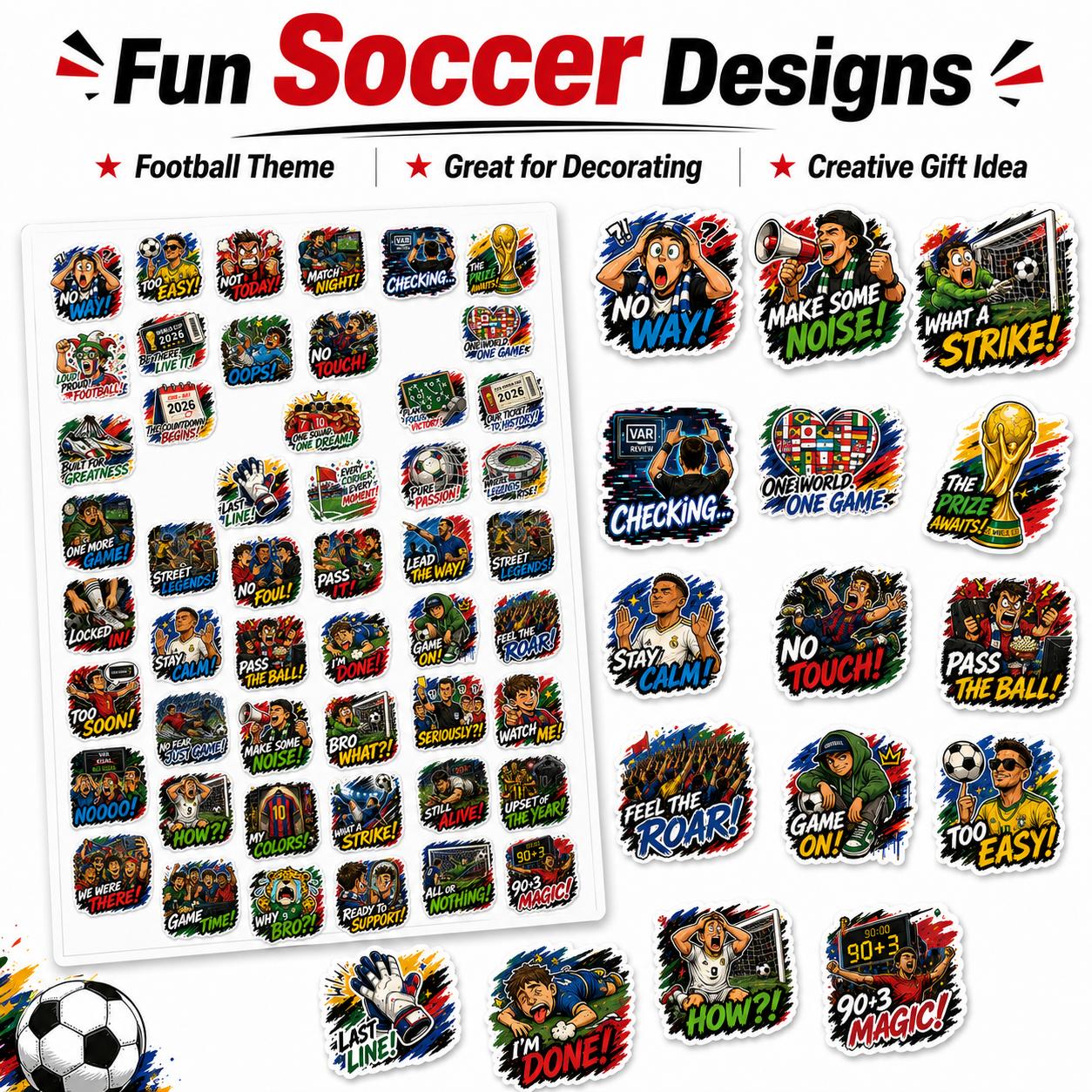Soccer Fan Sticker Bundle