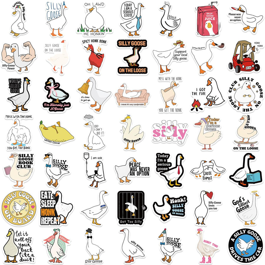 Silly Goose Sticker Pack – 50 Pcs