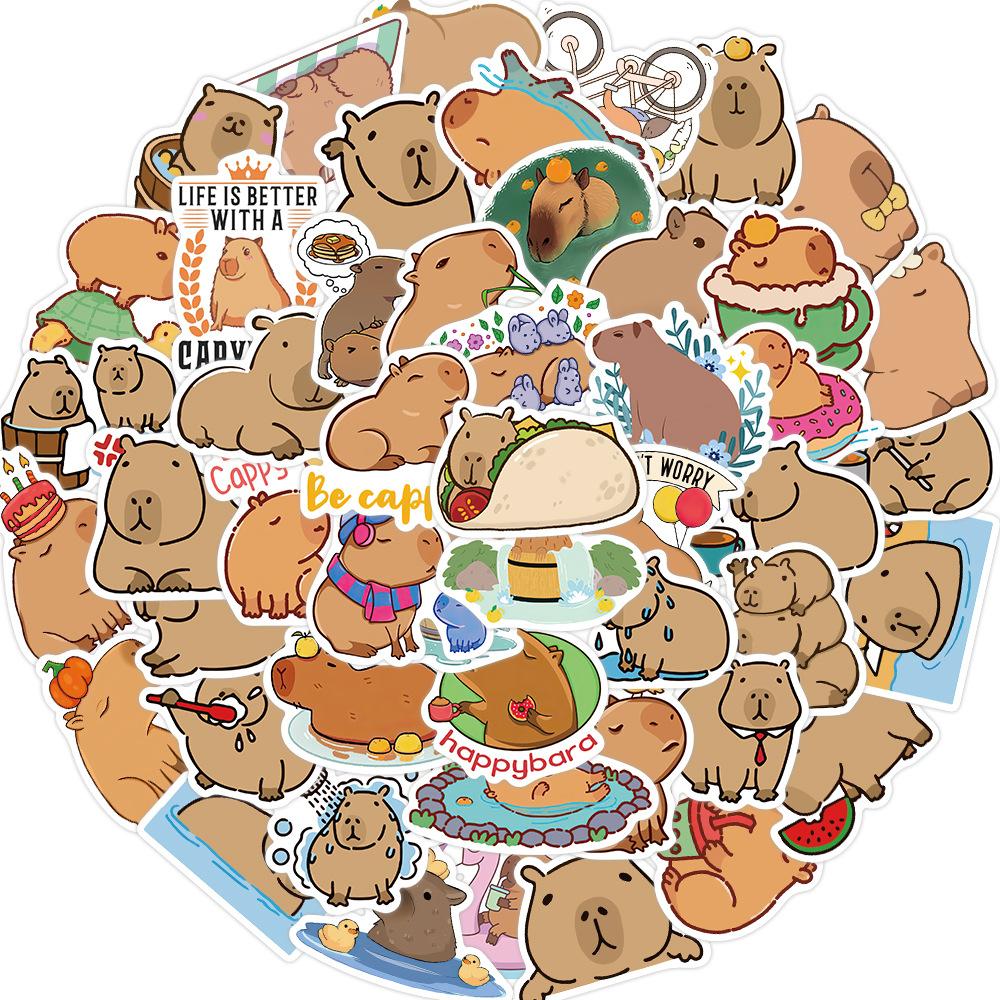 Capybara Graffiti Stickers – 50 Pcs