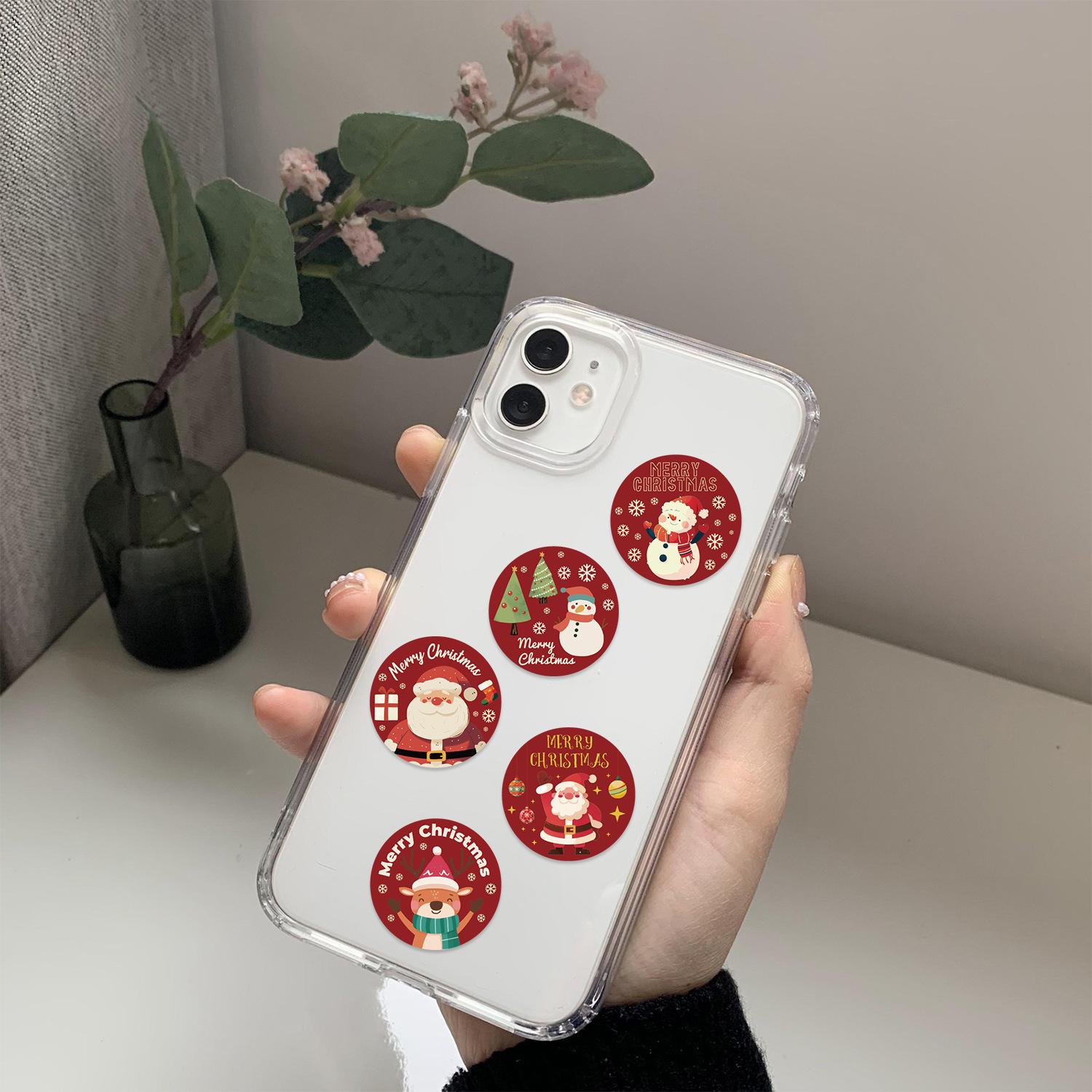 Large Round Christmas Stickers Roll – 500 Pcs