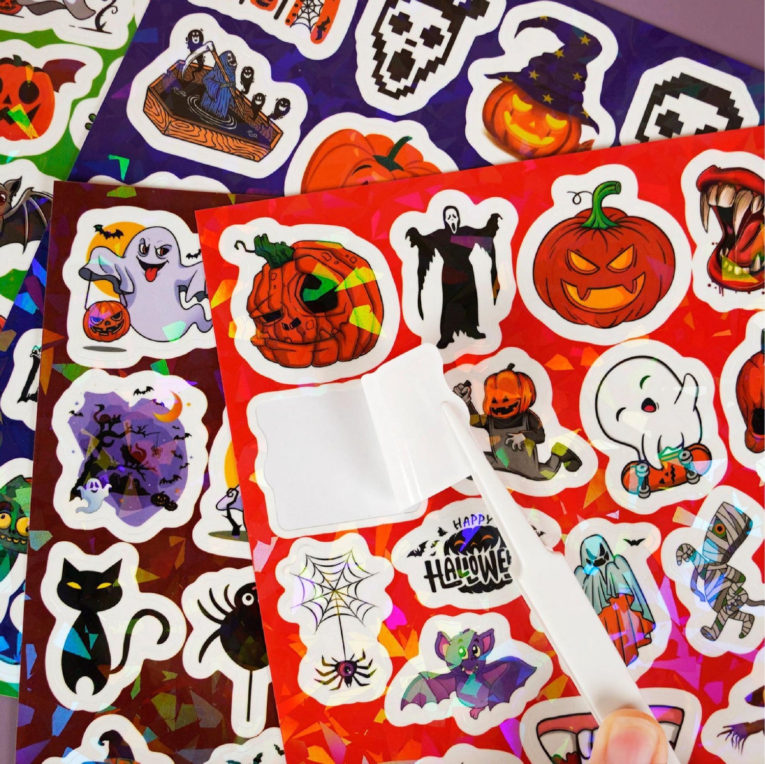 Halloween Sticker Sheets Bulk – 160 Pcs