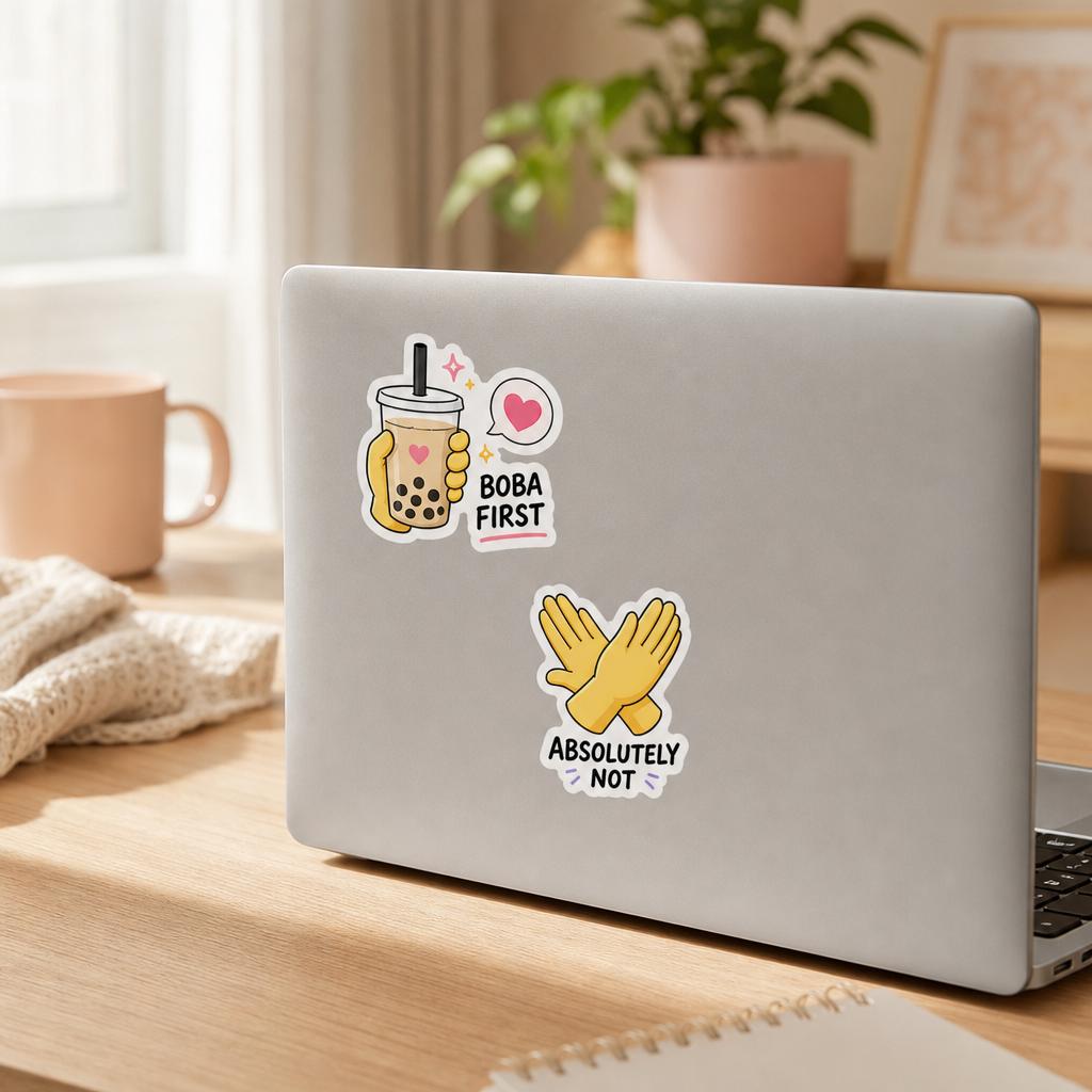 Unisex Funny Hand Gesture Meme Sticker Decal Pack – 50 Pcs