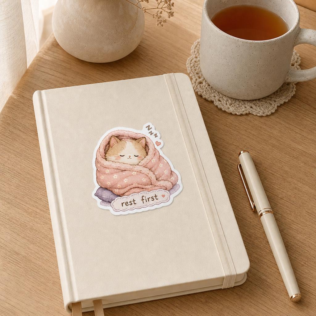 Emotional Support Cat Stickers – 50 Pcs