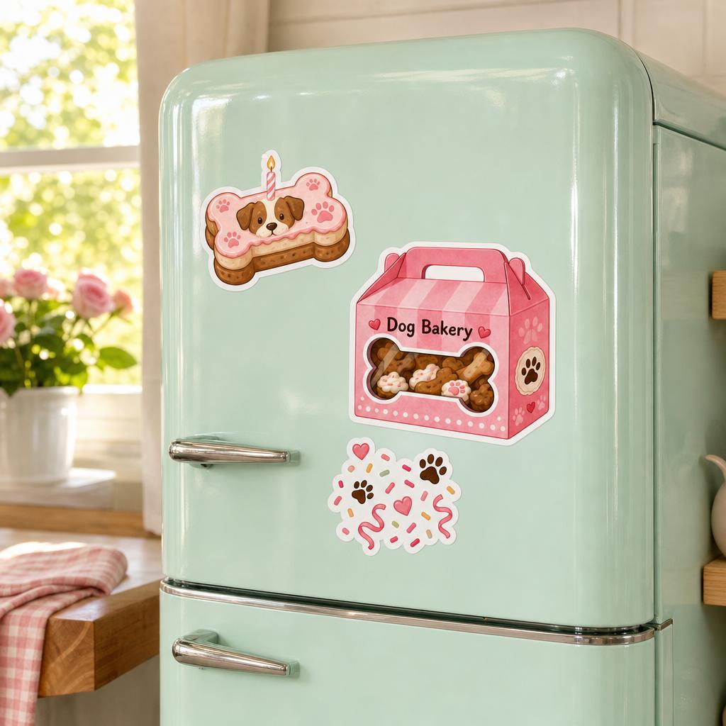 Dog Bakery Theme Stickers – 50 Pcs