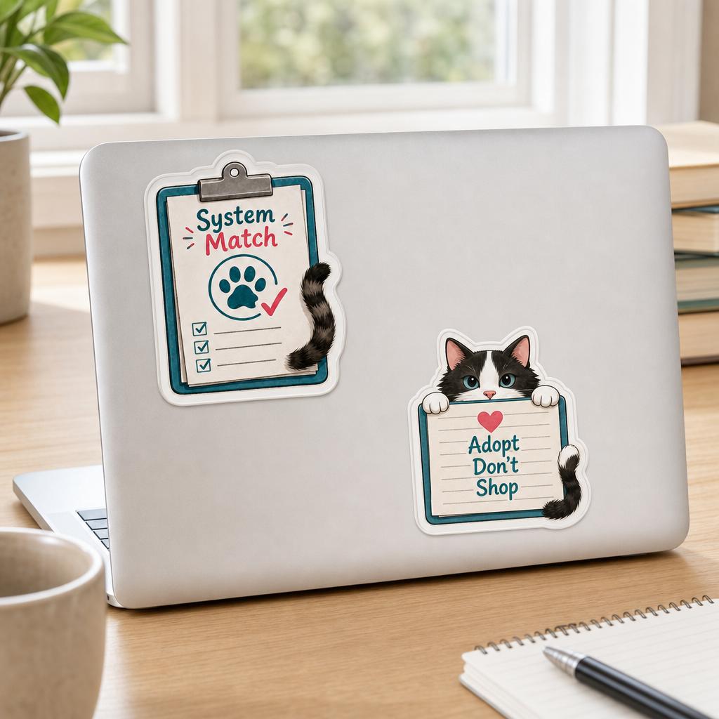 Small Rescue-Note Themes Cat Stickers