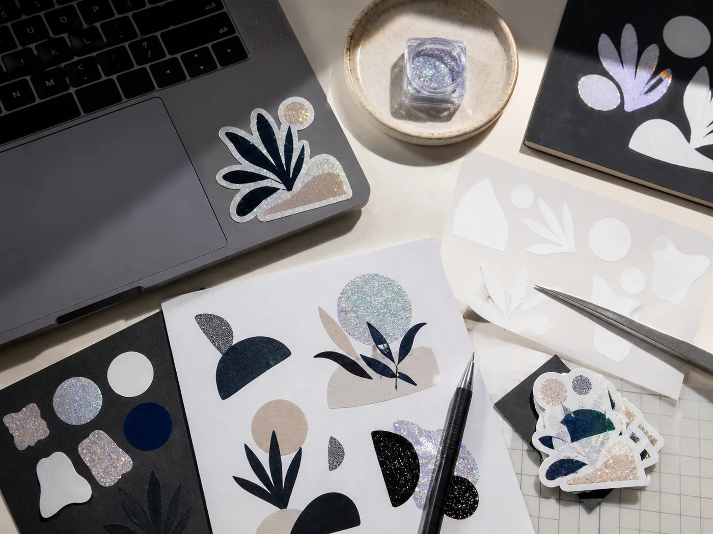 Artwork planning example for Sparkle holographic vinyl