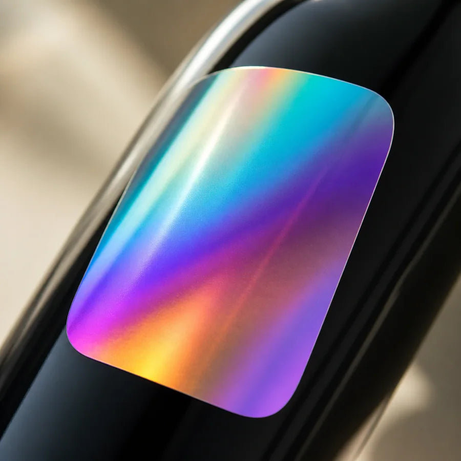 Angle and light example for Color-shifting holographic vinyl