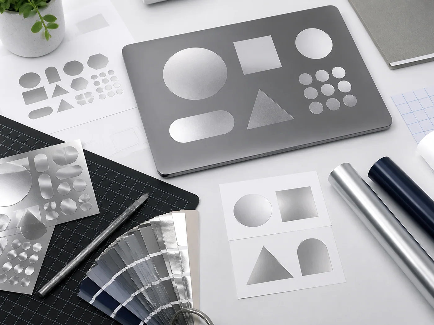 Artwork planning example for Cool metallic vinyl