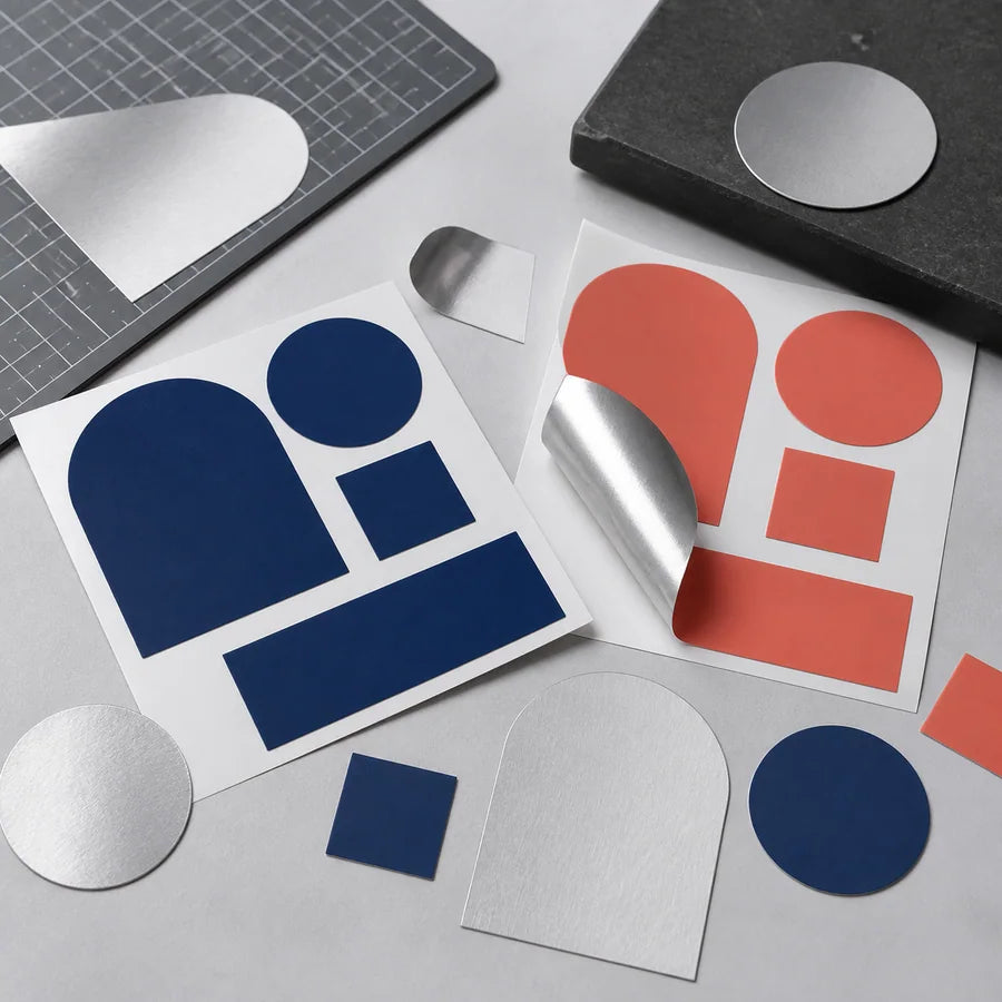 White-ink planning example for Cool metallic vinyl