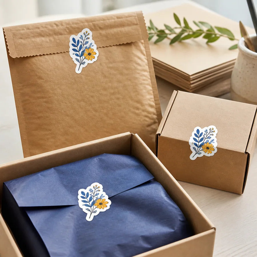 Packaging and seals example for Everyday custom vinyl