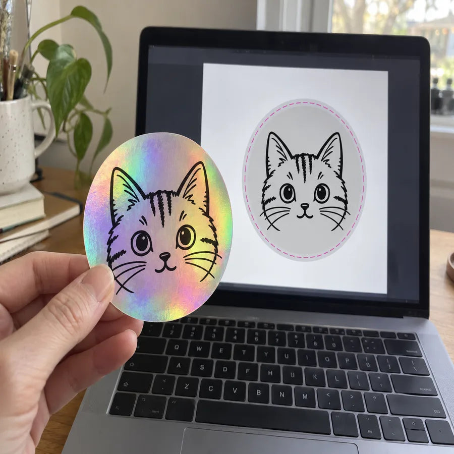 Your proof shows the layout example for Holographic vinyl stickers