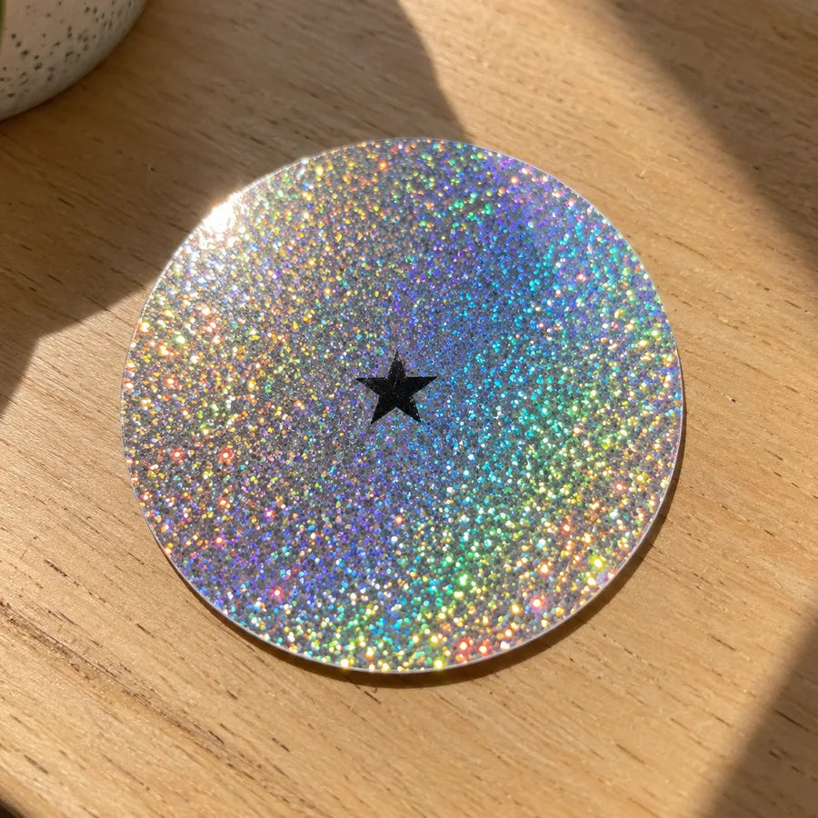 Open areas sparkle most example for Glitter vinyl stickers